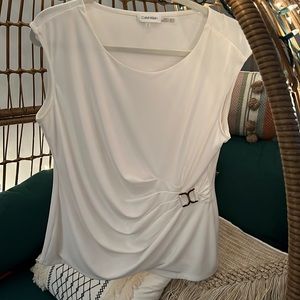 Calvin Klein white sleeveless shirt size large